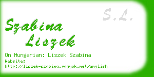 szabina liszek business card